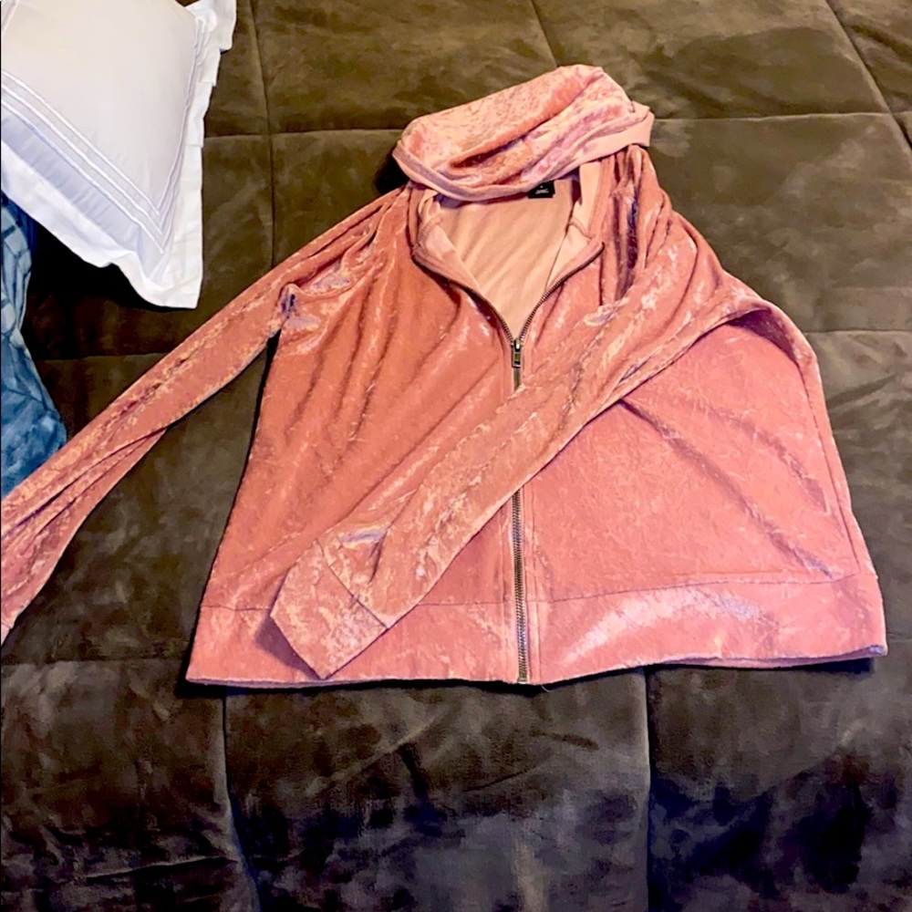 Pink velvet jacket